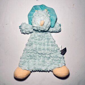 DEMDACO Darcy Dinosaur Mint Green Lovey Blankie Security Blanket Plush Rattle
